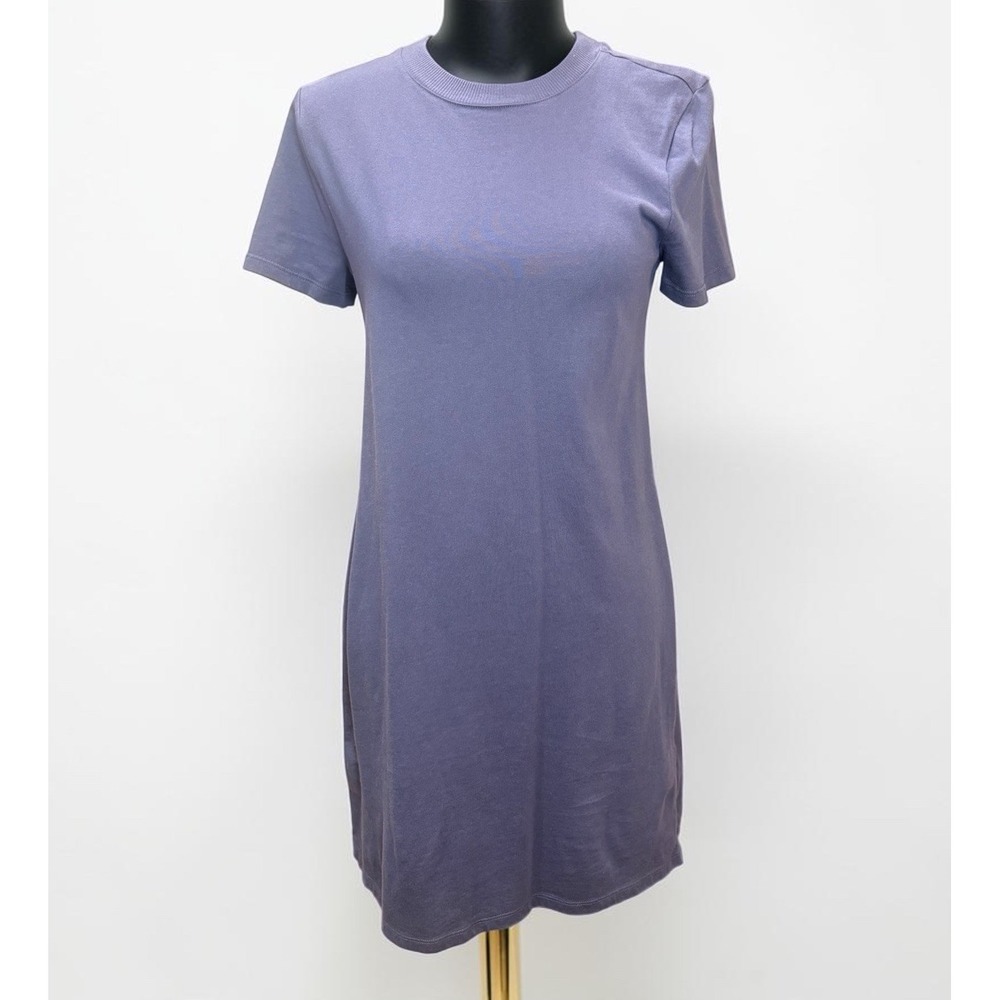 Old Navy M Blue T-Shirt Dress Cotton Shift Coastal Minimalist Casual Basic